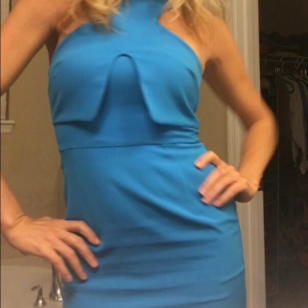 Bright blue cocktail dress by RunAway
